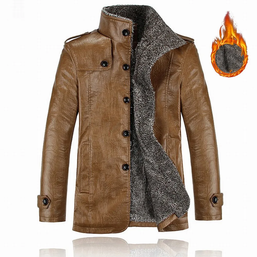 Mens Coat Jacket Leather Overcoat Party Cocktail Thicken Trench Warm Winter Business Outwear Male Clothes A50
Mens Coat Jacket Leather Overcoat Party Cocktail Thicken Trench Warm Winter Business Outwear Male Clothes A50