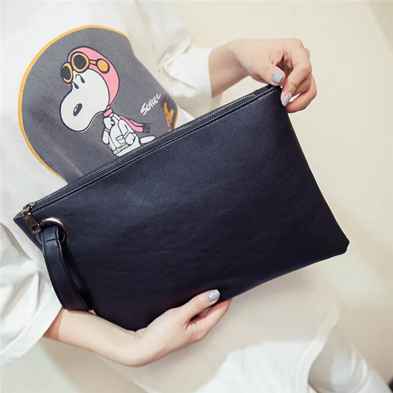 

Женская сумка-клатч, простая дамская сумочка в стиле ретро, модный вместительный клатч, сумка-конверт на молнии, новинка 2023