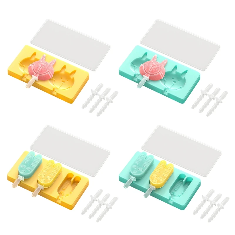 Ice Cream Mould with Lid BPA Free Rabbit Ice Molds Making Silicone Mold Food Grade DIY Homemade Ice
Ice Cream Mould with Lid BPA Free Rabbit Ice Molds Making Silicone Mold Food Grade DIY Homemade Ice