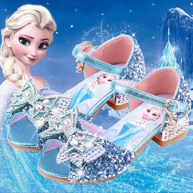 Disney cartoon girls high heels summer children sandals bow rhinestone elsa princess shoes baby catwalk shoes
Disney cartoon girls high heels summer children sandals bow rhinestone elsa princess shoes baby catwalk shoes