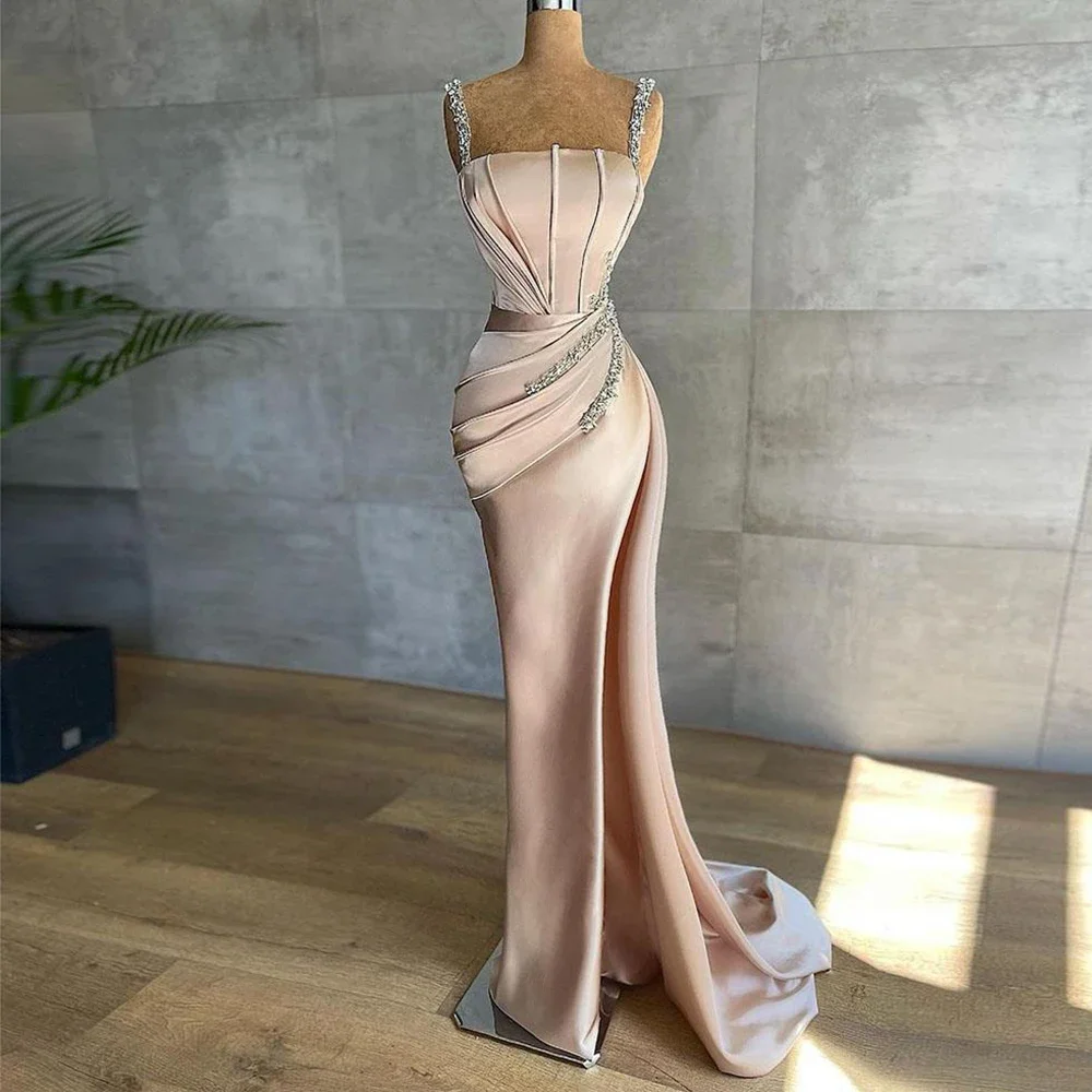 Long Beaded Prom Dresses Square Collar Vintage Trumpet Dress Spaghetti Strap Evening Dress Rhinestone Sleeveless Party Dress
Long Beaded Prom Dresses Square Collar Vintage Trumpet Dress Spaghetti Strap Evening Dress Rhinestone Sleeveless Party Dress