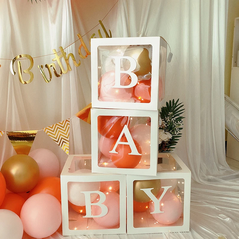 Transparent Name Age Balloon Box Baby Shower Decorations Birthday Party Decor First Birthday Girl Boy Babyshower Party Supplies
Transparent Name Age Balloon Box Baby Shower Decorations Birthday Party Decor First Birthday Girl Boy Babyshower Party Supplies