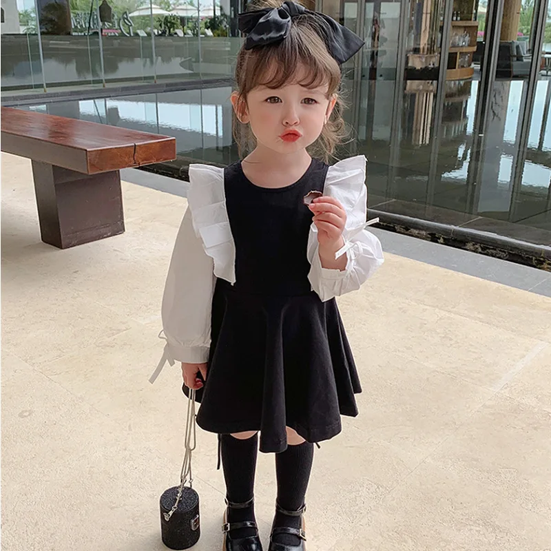Girls'skirts Black-and-White Matching British Dresses Princess Skirts 22 Spring/Summer New Children's Dressing Maid
Girls'skirts Black-and-White Matching British Dresses Princess Skirts 22 Spring/Summer New Children's Dressing Maid