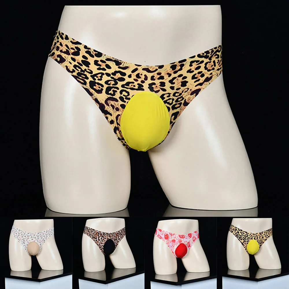 Leopard Convex Pouch Underpants Men Ice Silk Low-Rise Thong Thin Breathable Seamless Sissy Panties Briefs Трусы Мужские
Leopard Convex Pouch Underpants Men Ice Silk Low-Rise Thong Thin Breathable Seamless Sissy Panties Briefs Трусы Мужские