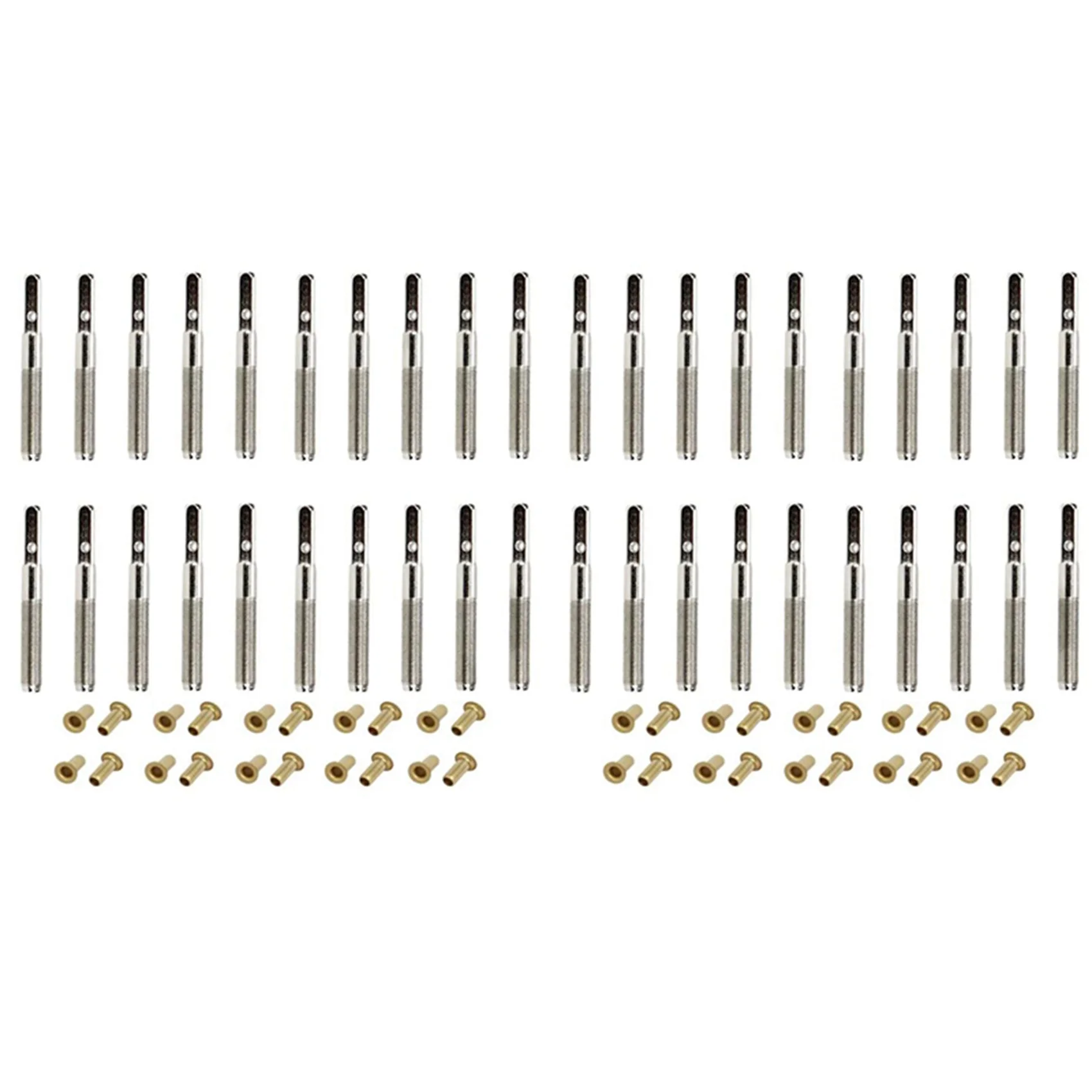 60 Pcs Lyre Harp Tuning Pin Nails With 60 Pcs Rivets Set For Lyre Harp Small Harp Musical Stringed Instrument 
60 Pcs Lyre Harp Tuning Pin Nails With 60 Pcs Rivets Set For Lyre Harp Small Harp Musical Stringed Instrument