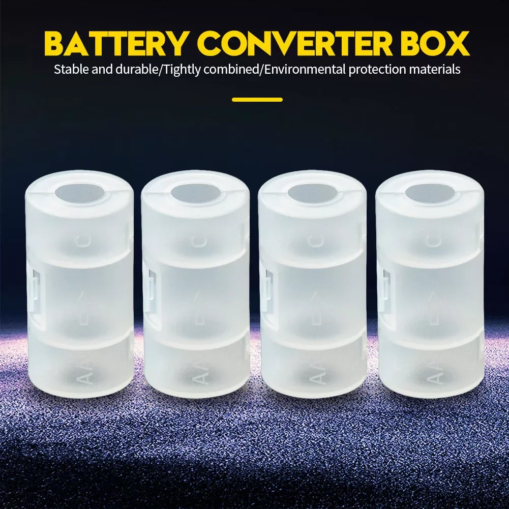 AA to C Battery Adaptor Holder Case Converter Switcher LR06 AA to C LR14 Size Transparent Battery Storage Box 5*2.6cm
AA to C Battery Adaptor Holder Case Converter Switcher LR06 AA to C LR14 Size Transparent Battery Storage Box 5*2.6cm