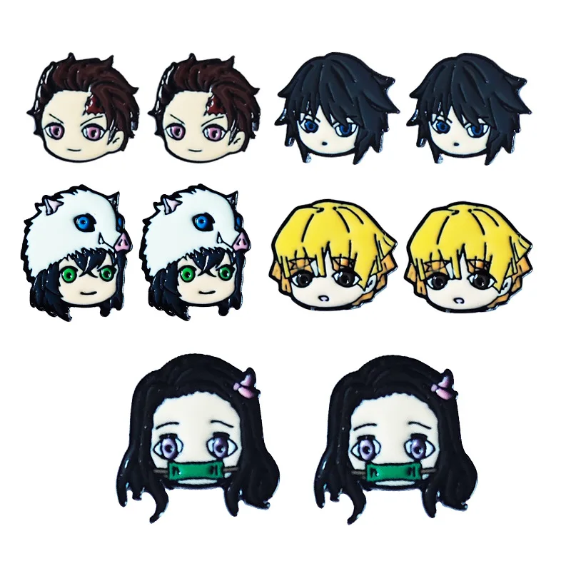 Stud Earrings Japan Anime Demon Slayer Kimetsu no Yaiba Kamado Tanjirou Eardrop Jewelry Figure Enamel Earwear for Cartoon Fans
Stud Earrings Japan Anime Demon Slayer Kimetsu no Yaiba Kamado Tanjirou Eardrop Jewelry Figure Enamel Earwear for Cartoon Fans