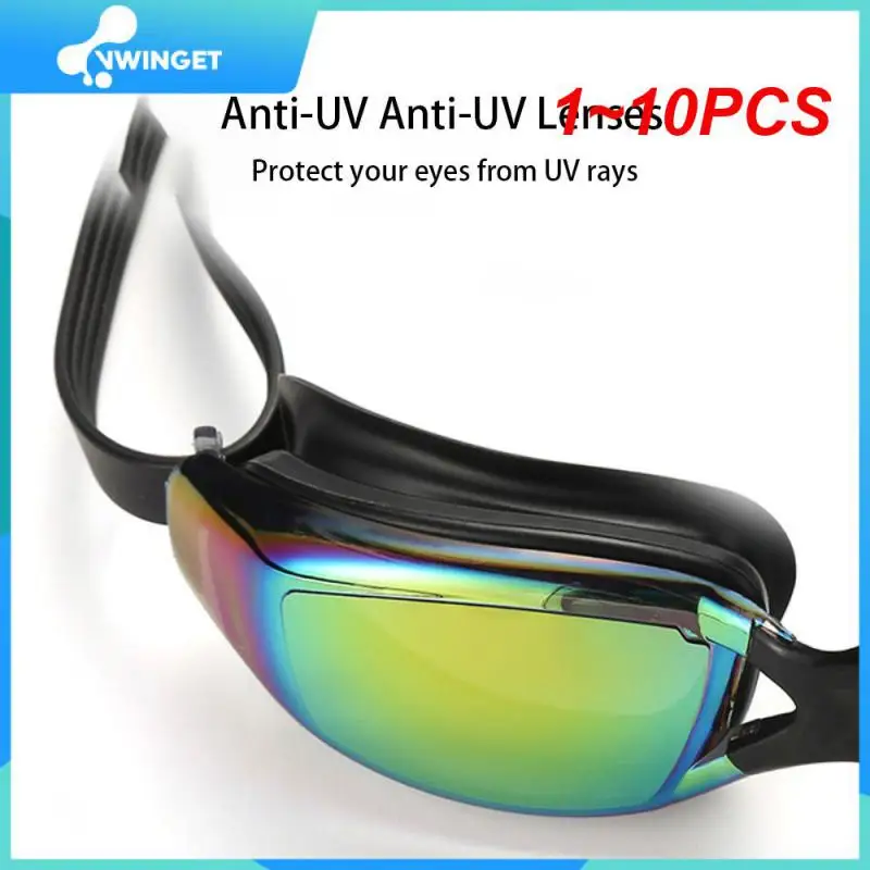 

1~10PCS Waterproof UV Anti Fog Swimming Goggles Swim Glasses Professional Swiming Pool Diving Water Eyewear Adult Electroplating