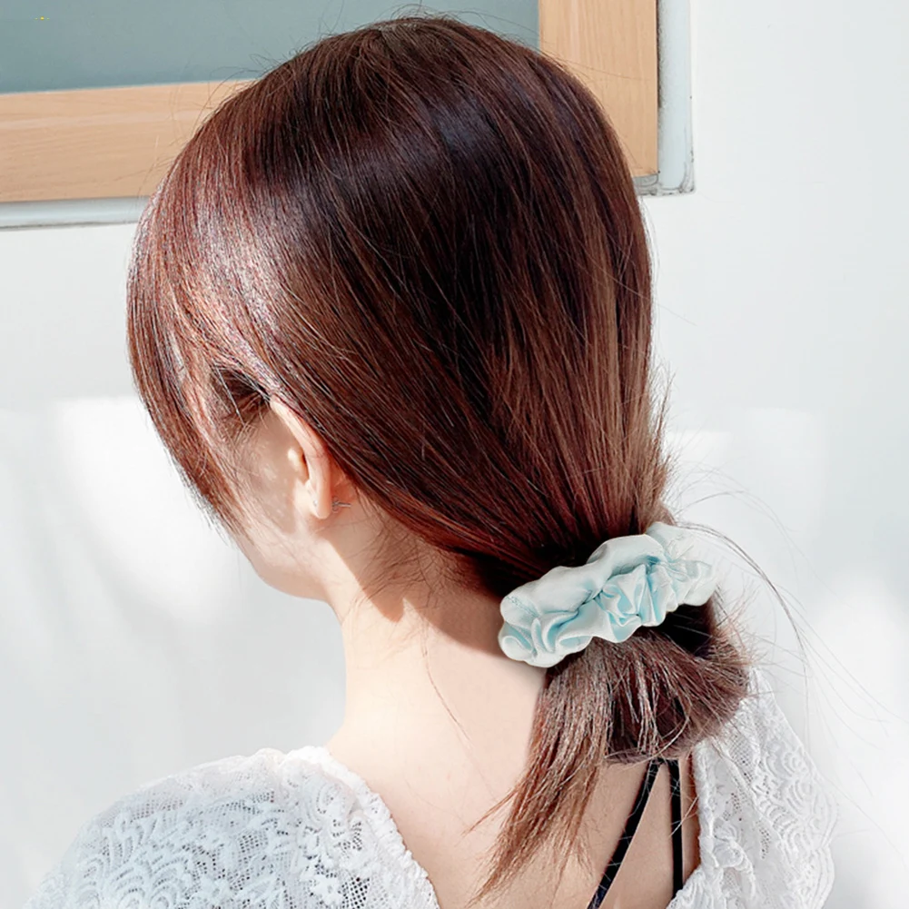

Headdress Satin Scrunchie Hair Rope Hairband Elastic Rubber Band Basic Hair Band Hair Accessories Ponytail Holder