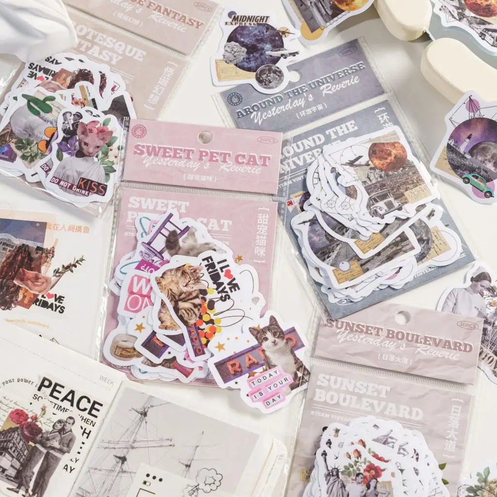30 Pieces Vintage Personalised Stickers Decoration Scrapbooking Aesthetics Journal Sketchbook Journal Intime Phone Art Supplies
30 Pieces Vintage Personalised Stickers Decoration Scrapbooking Aesthetics Journal Sketchbook Journal Intime Phone Art Supplies