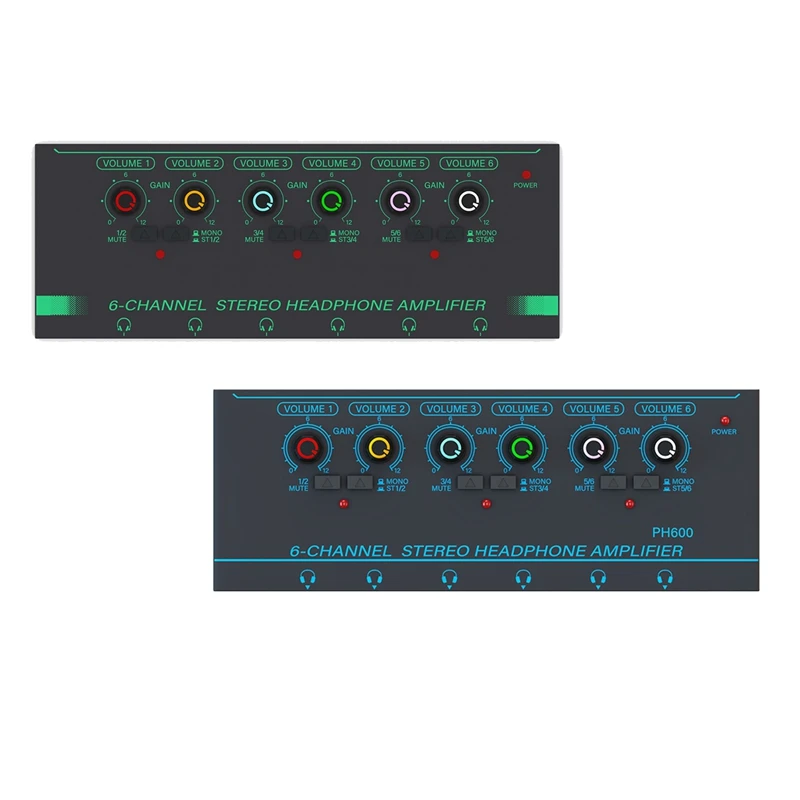 1 PCS 6 Channels Stereo Headphone Amplifier Earphone Splitter Low-Noise Audio Mixer For Recording Studio ,Green
1 PCS 6 Channels Stereo Headphone Amplifier Earphone Splitter Low-Noise Audio Mixer For Recording Studio ,Green