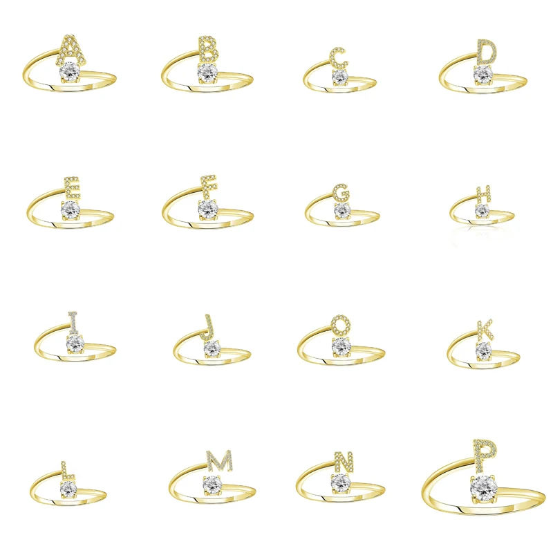 925 Silver A-Z Letter Rings Adjustable Opening Ring Initials Name Alphabet Female Creative Finger Rings Trendy Party Jewelry
925 Silver A-Z Letter Rings Adjustable Opening Ring Initials Name Alphabet Female Creative Finger Rings Trendy Party Jewelry