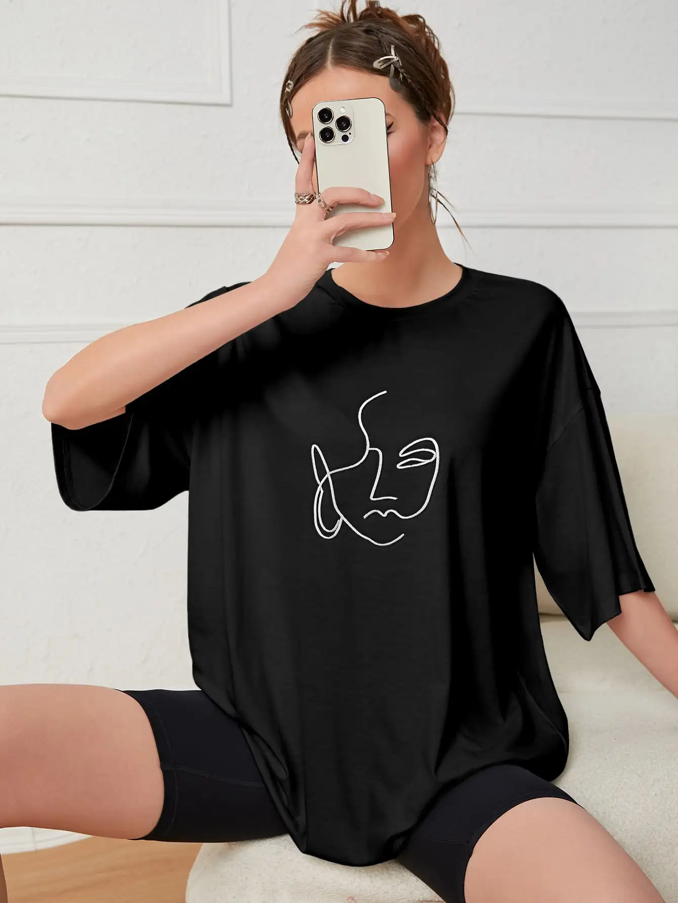 Abstract Face Painting Cotton Print Tshirt All-Match Skin Friendly T-Shirt Sport Fashion Tee Shirt Trend Sport T-Shirts Women
Abstract Face Painting Cotton Print Tshirt All-Match Skin Friendly T-Shirt Sport Fashion Tee Shirt Trend Sport T-Shirts Women