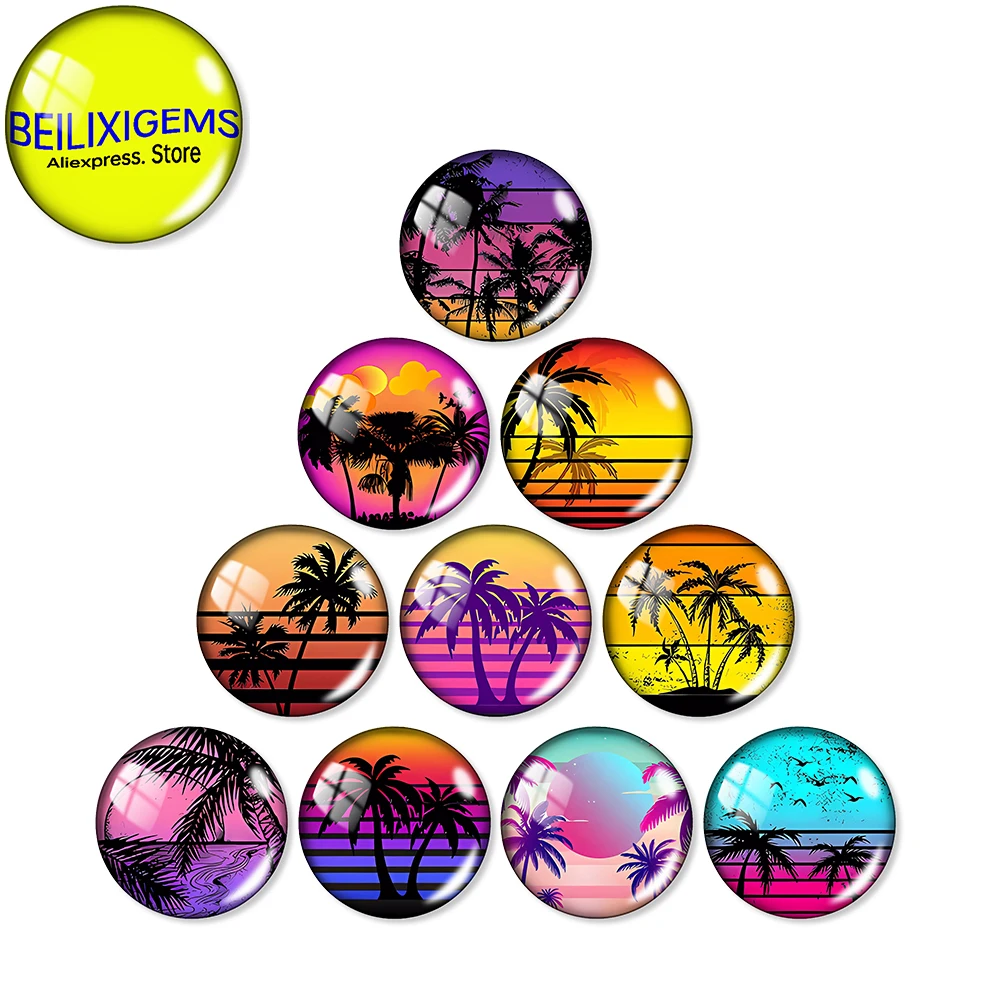 10 Pcs Magic Coconut Tree Seaside Park Beach Paintings 12mm/18mm/20mm/25mm Round Glass Cabochons Demo Flat Back Making Findings
10 Pcs Magic Coconut Tree Seaside Park Beach Paintings 12mm/18mm/20mm/25mm Round Glass Cabochons Demo Flat Back Making Findings