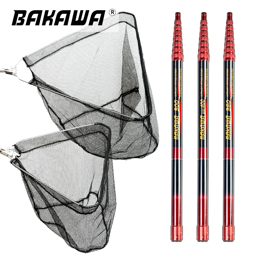 BAKAWA Fishing Landing Net Tool Lightweight Carbon Fiber Retractable Foldable Telescoping Hand Dip Net 2.1M 3.0M 3.6M Fly Tools
BAKAWA Fishing Landing Net Tool Lightweight Carbon Fiber Retractable Foldable Telescoping Hand Dip Net 2.1M 3.0M 3.6M Fly Tools