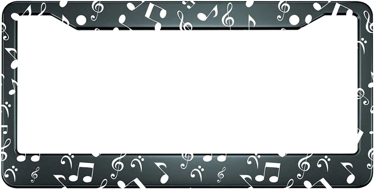 White Musical Note License Plate Frame Treble Clef Pattern Metal License Plate Cover Front Plate Frame for US Vehicles Standard
White Musical Note License Plate Frame Treble Clef Pattern Metal License Plate Cover Front Plate Frame for US Vehicles Standard