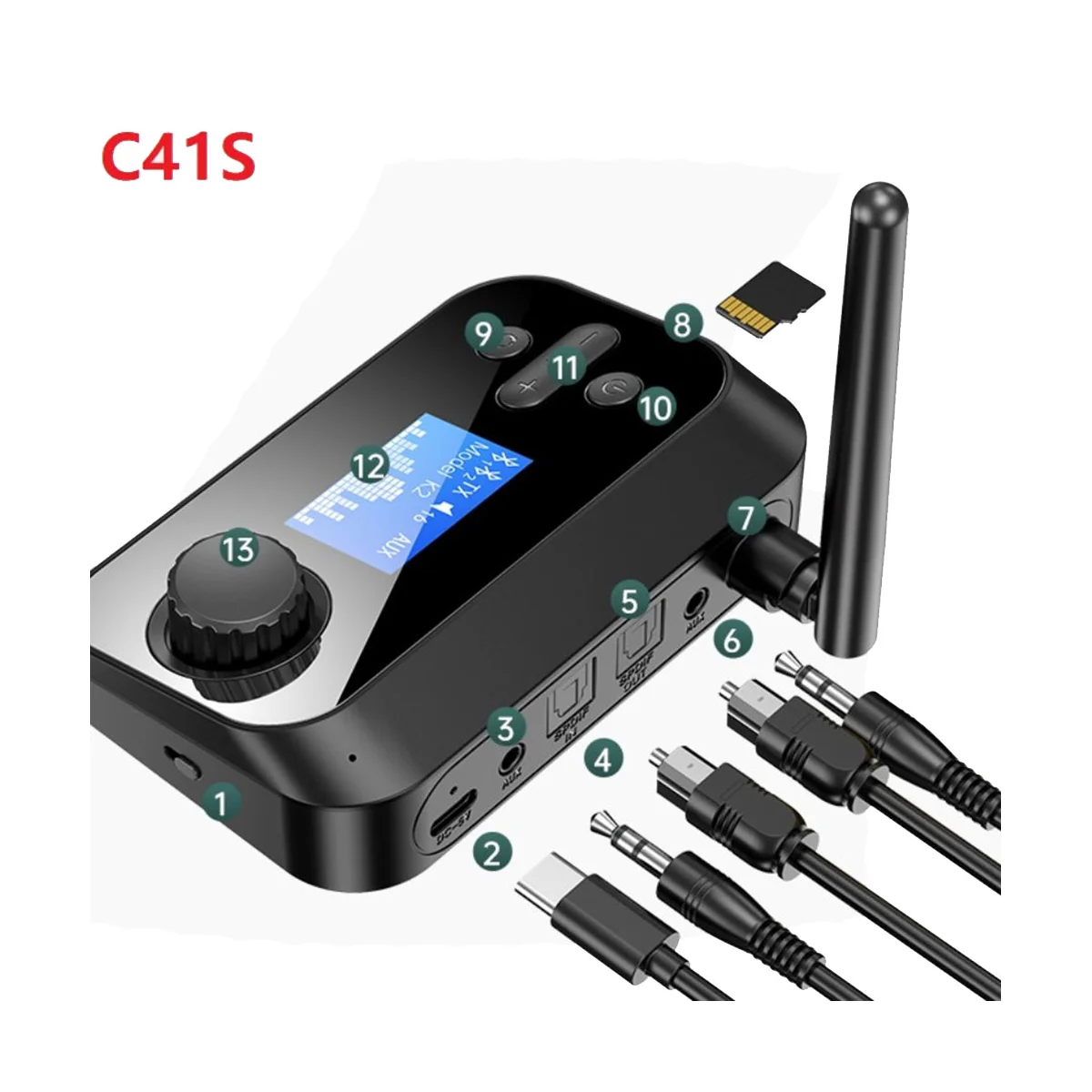 Bluetooth 5.1 Audio Transmitter Receiver RCA 3.5Mm AUX Stereo Wireless Adapter for PC TV Headphones
Bluetooth 5.1 Audio Transmitter Receiver RCA 3.5Mm AUX Stereo Wireless Adapter for PC TV Headphones