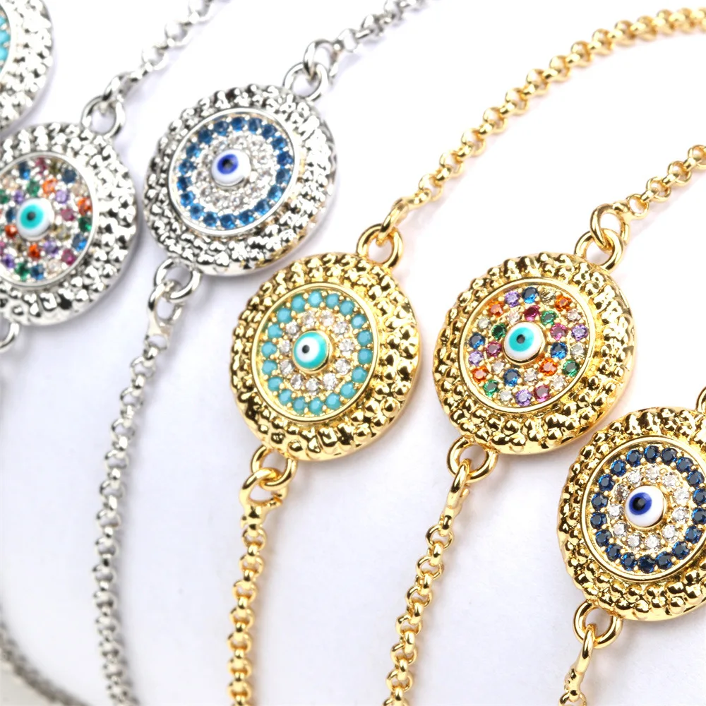 2022 New Turkish Evil Eye Diamond Bracelet Women Vintage Style Luxury Design Round Eye Enamel Hand Chain Ladies Jewelry Gift
2022 New Turkish Evil Eye Diamond Bracelet Women Vintage Style Luxury Design Round Eye Enamel Hand Chain Ladies Jewelry Gift