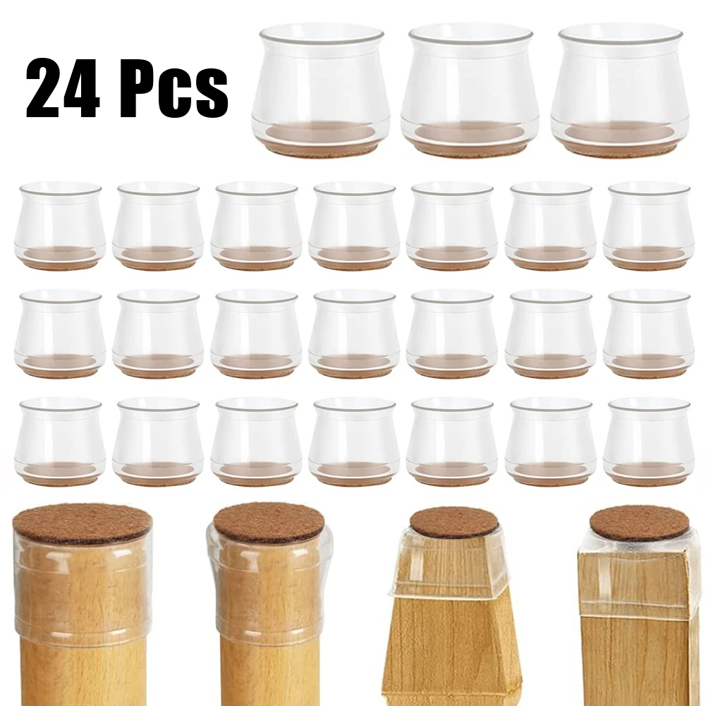 8/16/24PCS Transparent Chair Leg Cap Rubber Feet Protector Pads Furniture Table Covers For Hardwood Floors Home Decor
8/16/24PCS Transparent Chair Leg Cap Rubber Feet Protector Pads Furniture Table Covers For Hardwood Floors Home Decor