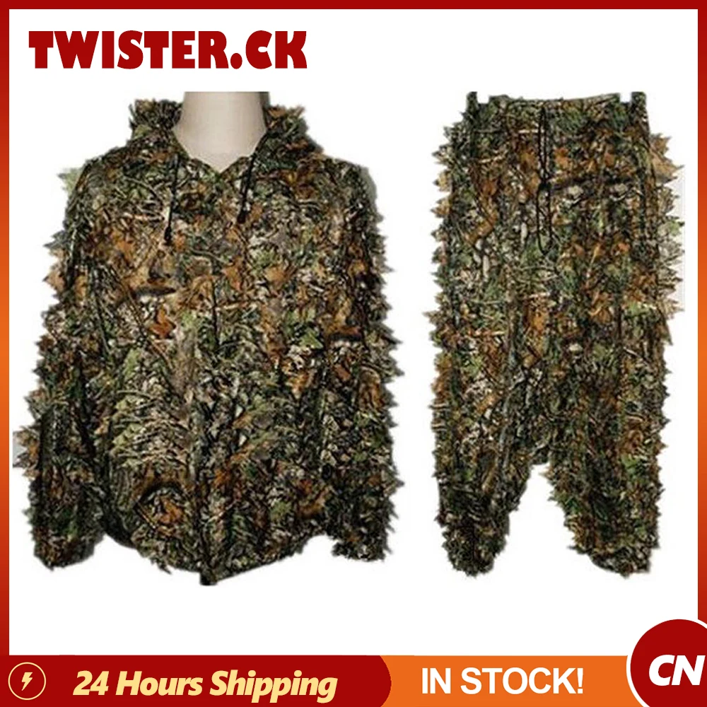 Camouflage Ghillie Suit 3d Leaf Bird Watching Suit Real Tree Sniper Outdoor Recreation Adventure Clothes Accessories Drop Ship
Camouflage Ghillie Suit 3d Leaf Bird Watching Suit Real Tree Sniper Outdoor Recreation Adventure Clothes Accessories Drop Ship