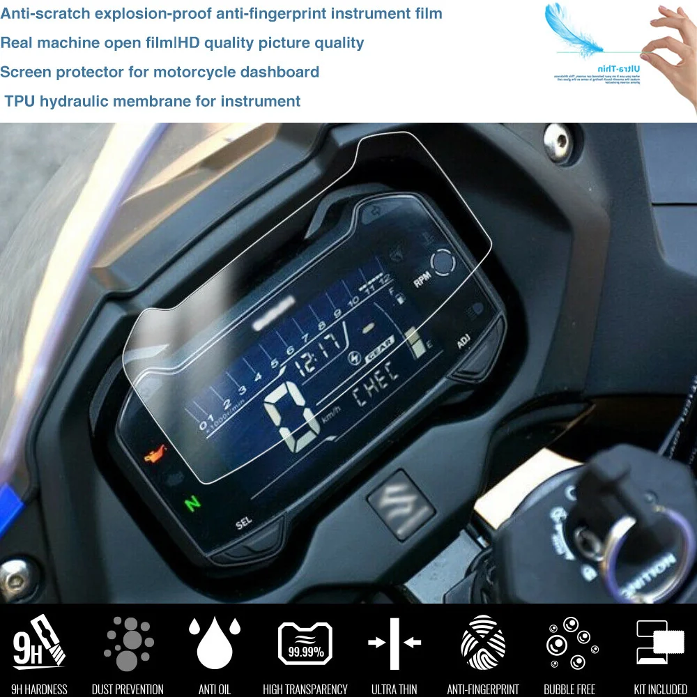 Мотоциклетная пленка для инструментов, подходит для gsx250, наклейка для крепления, модель dl250, приборная панель, HD пленка для царапин
Мотоциклетная пленка для инструментов, подходит для gsx250, наклейка для крепления, модель dl250, приборная панель, HD пленка для царапин