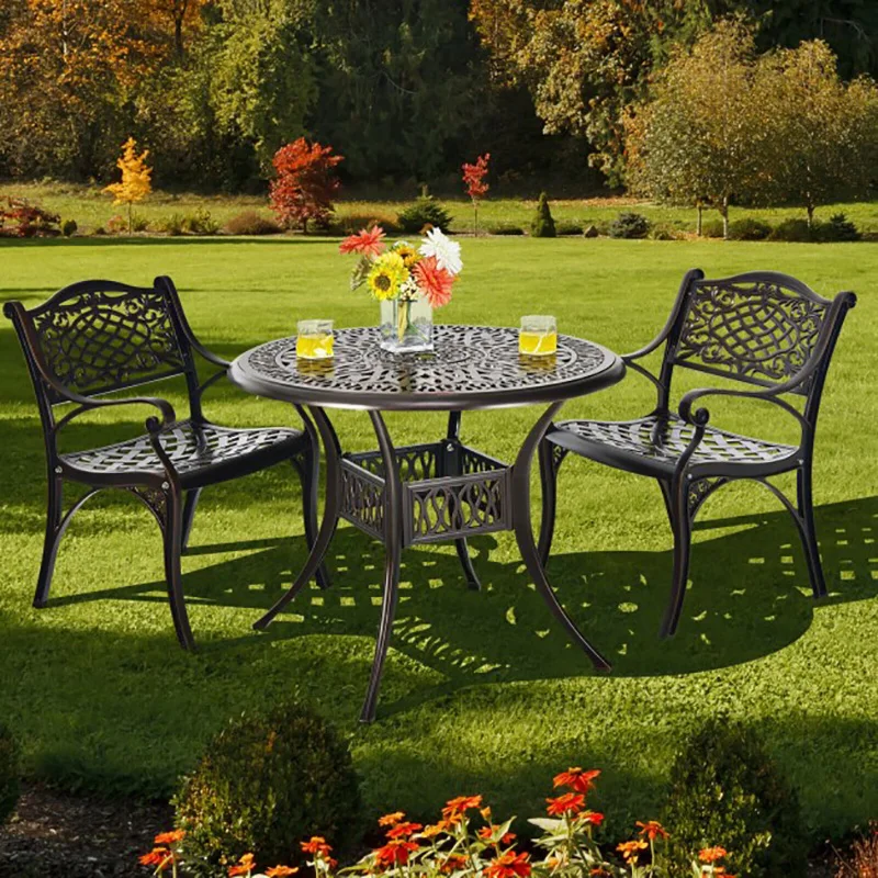 36 Inch Patio Round Dining Bistro Table with Umbrella Hole Outdoor Garden Table Picnic Tables
36 Inch Patio Round Dining Bistro Table with Umbrella Hole Outdoor Garden Table Picnic Tables