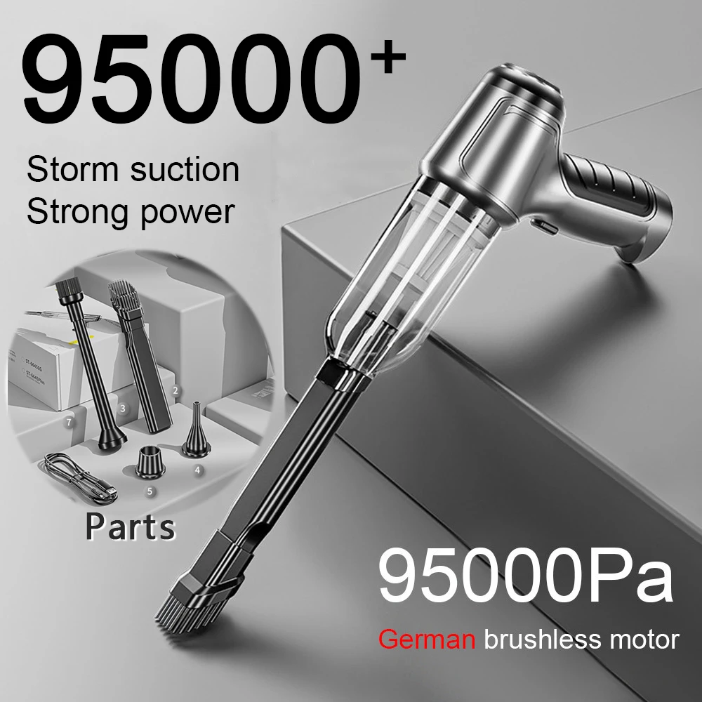95000Pa Portable Cordless Car Vacuum Cleaner Wireless Handheld Mini Vaccum Cleaners Car Home Desktop Cleaning Home Appliance
95000Pa Portable Cordless Car Vacuum Cleaner Wireless Handheld Mini Vaccum Cleaners Car Home Desktop Cleaning Home Appliance