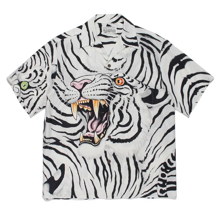 Summer Printed Loose Cardigan Japan Style Guiltyparties 22SS Tim Lehi Tiger Head Cloud Short Sleeve Shirt for Men
Summer Printed Loose Cardigan Japan Style Guiltyparties 22SS Tim Lehi Tiger Head Cloud Short Sleeve Shirt for Men
