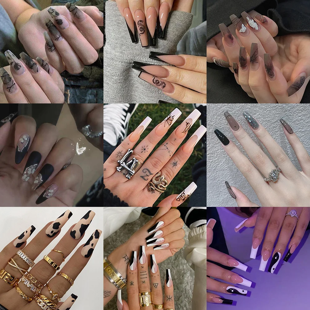 24pcs Press On Nails Kit Long Coffin Ballerina False Nail Tips Detachable Full Cover Fake Nails Manicure For Girls Women
24pcs Press On Nails Kit Long Coffin Ballerina False Nail Tips Detachable Full Cover Fake Nails Manicure For Girls Women