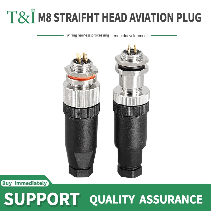 5 PCS M8-3/4/5/6/8Pin Electronic Connection Male And Female Waterproof Straight Head Aviation Fixed Butt Plug Socket Connector
5 PCS M8-3/4/5/6/8Pin Electronic Connection Male And Female Waterproof Straight Head Aviation Fixed Butt Plug Socket Connector
