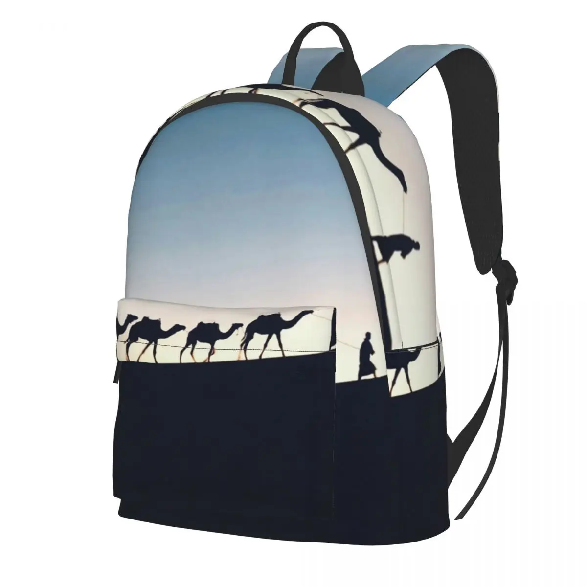 

Desert Sunset Backpack Camels Print College Backpacks Teen Designer Big High School Bags Casual Rucksack