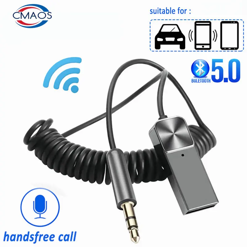 Bluetooth Aux Adapter Wireless Car Receiver Dongle USB to 3.5mm Jack Audio Music Mic Handsfree Auto Speaker Transmitter Cable
Bluetooth Aux Adapter Wireless Car Receiver Dongle USB to 3.5mm Jack Audio Music Mic Handsfree Auto Speaker Transmitter Cable