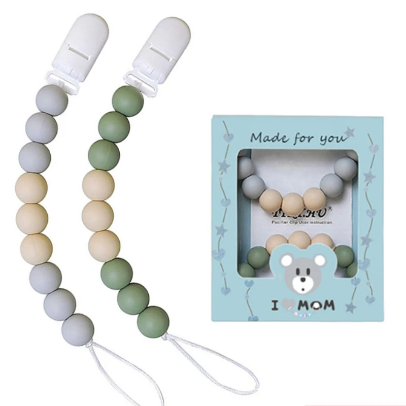 Infant Anti-drop Chain Pacifier Clips Silicone Beads Infant Nipple Appease Soother Chain Clips Dummy Holder Nipple Clip
Infant Anti-drop Chain Pacifier Clips Silicone Beads Infant Nipple Appease Soother Chain Clips Dummy Holder Nipple Clip