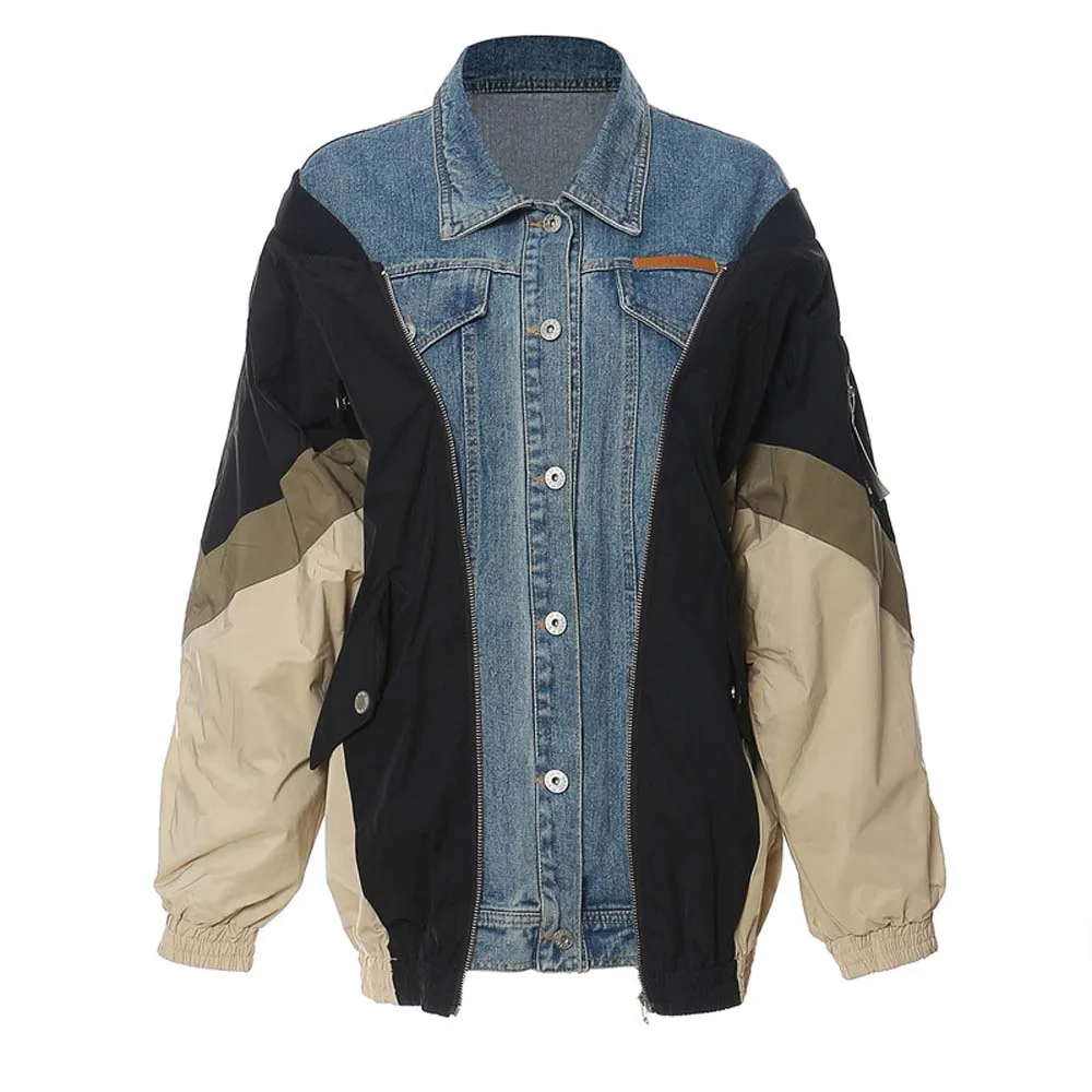 Autumn Winter New Jeans Jackets & Coats for Women Single Breasted Full Sleeve Button Patchwork Fashion Elegant High Street Coats
Autumn Winter New Jeans Jackets & Coats for Women Single Breasted Full Sleeve Button Patchwork Fashion Elegant High Street Coats