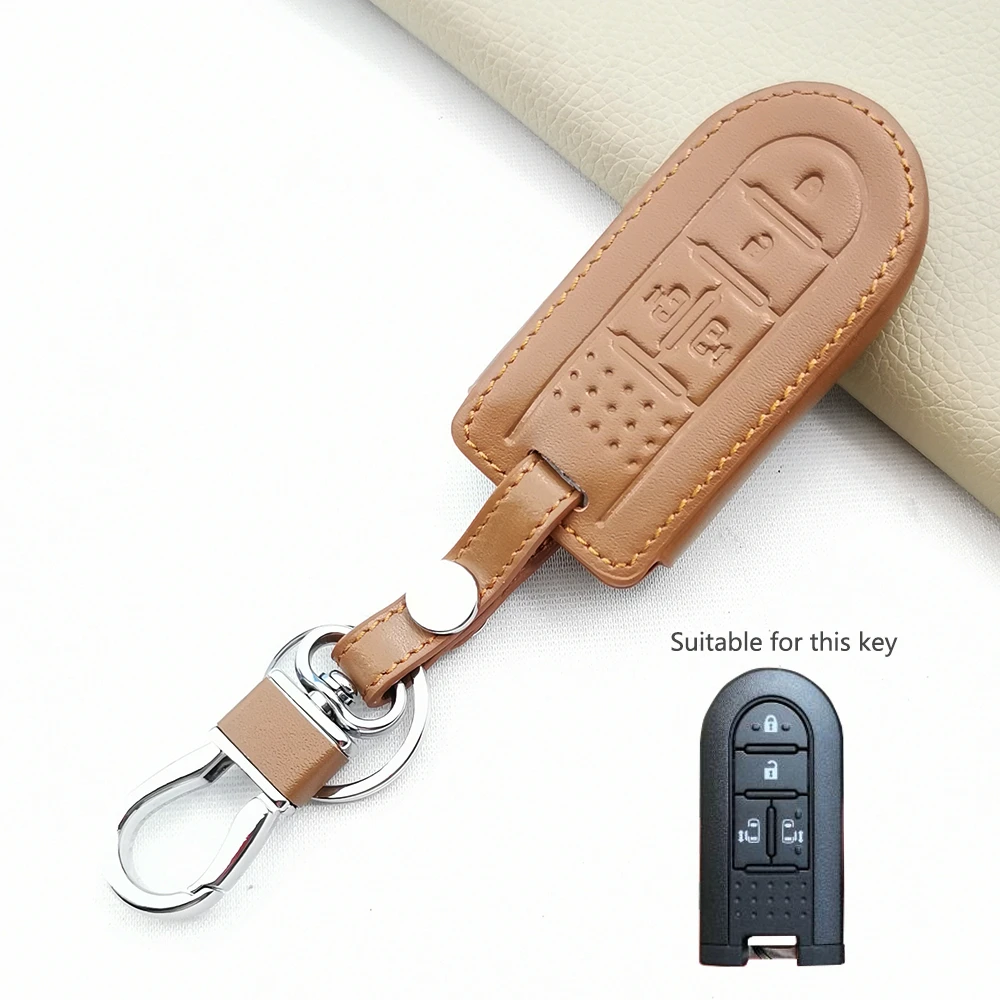 Кожаный чехол для ключей от автомобиля для Toyota Rush Daihatsu Tanto LA600S LA800S LA610S Perodua, чехол для ключей, 2-кнопочный брелок, защитный чехол
Кожаный чехол для ключей от автомобиля для Toyota Rush Daihatsu Tanto LA600S LA800S LA610S Perodua, чехол для ключей, 2-кнопочный брелок, защитный чехол