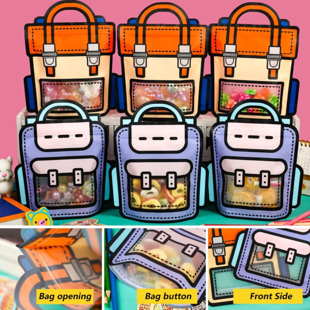 10PCS Schoolbag Packaging Bag With Ziplock Biscuit Bag Cute Storage Decor for Candy Birthday Gifts Kids
10PCS Schoolbag Packaging Bag With Ziplock Biscuit Bag Cute Storage Decor for Candy Birthday Gifts Kids