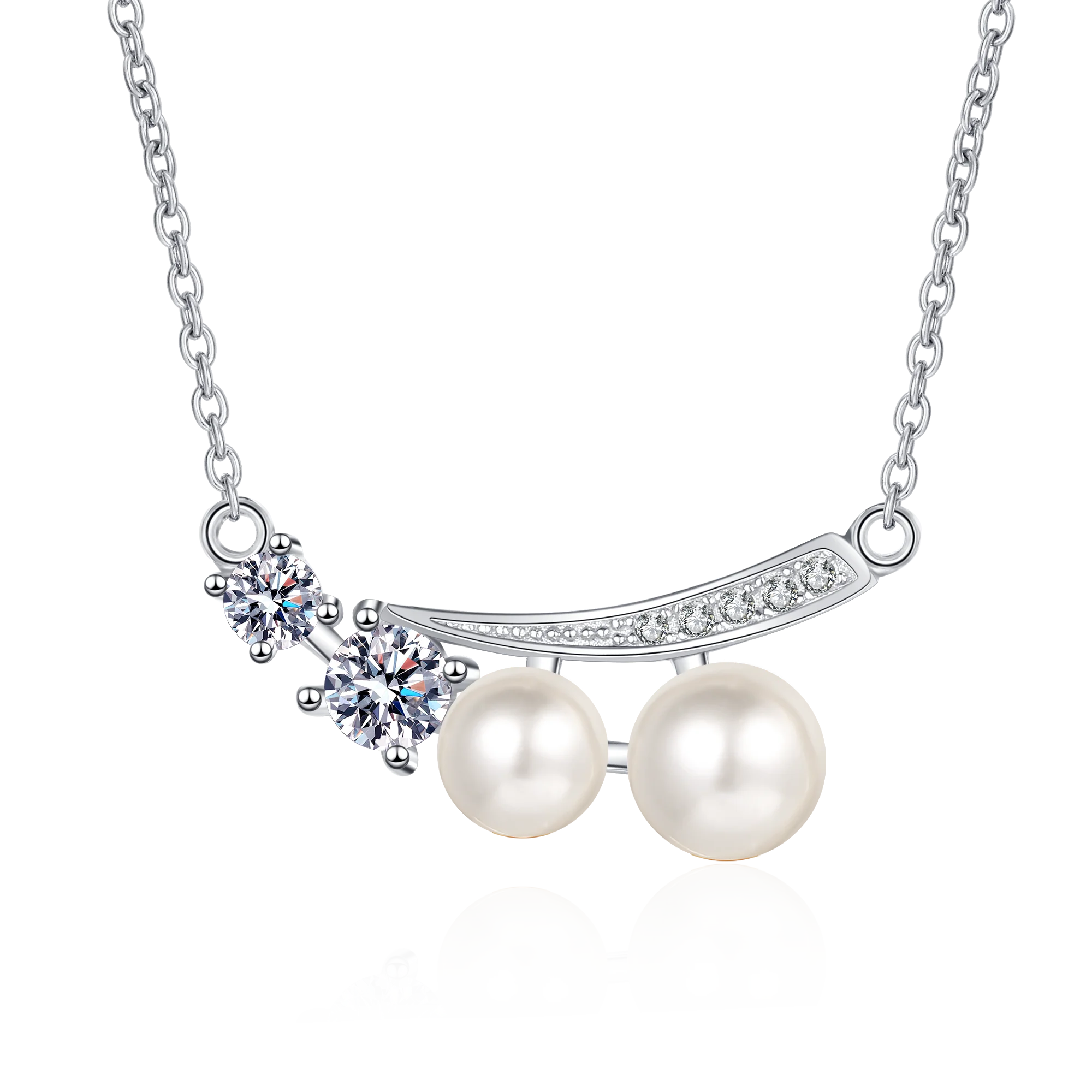 6-7mm Freshwater Cultured Pearl Necklace Pendant With 0.43 Carat Moissanite 100% Sterling Silver Party Wedding Jewelry for Women
6-7mm Freshwater Cultured Pearl Necklace Pendant With 0.43 Carat Moissanite 100% Sterling Silver Party Wedding Jewelry for Women