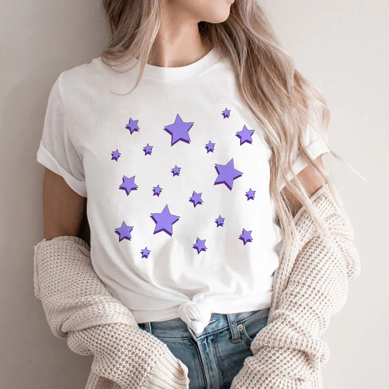 Fashion T Shirt Women Harajuku Purple Star Graphic Tees Shirt Femme Kawaii Clothing Aesthetic Streetwear ladies T-shirt Tops
Fashion T Shirt Women Harajuku Purple Star Graphic Tees Shirt Femme Kawaii Clothing Aesthetic Streetwear ladies T-shirt Tops