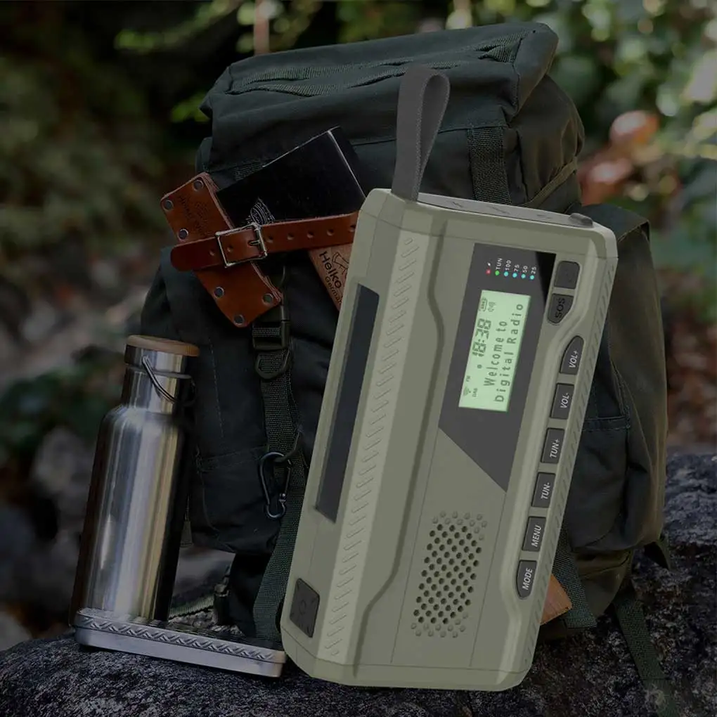 Digital Display Solar Powered Emergency Tuning Radio Portable Hand Crank Power Bank Phone Charger Outdoor Equipment
Digital Display Solar Powered Emergency Tuning Radio Portable Hand Crank Power Bank Phone Charger Outdoor Equipment