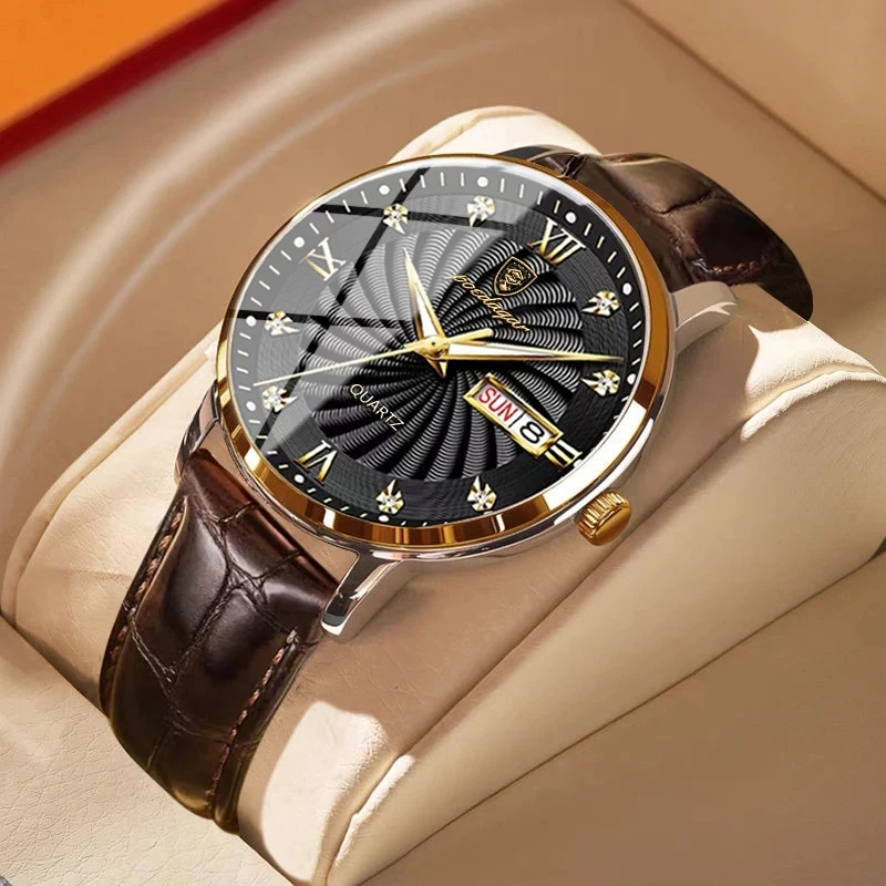 Mens Watches Top Brand Luxury Leather Casual Sports Waterproof Luminous Quartz Wristwatch Military Man Watch Relogio Masculino
Mens Watches Top Brand Luxury Leather Casual Sports Waterproof Luminous Quartz Wristwatch Military Man Watch Relogio Masculino