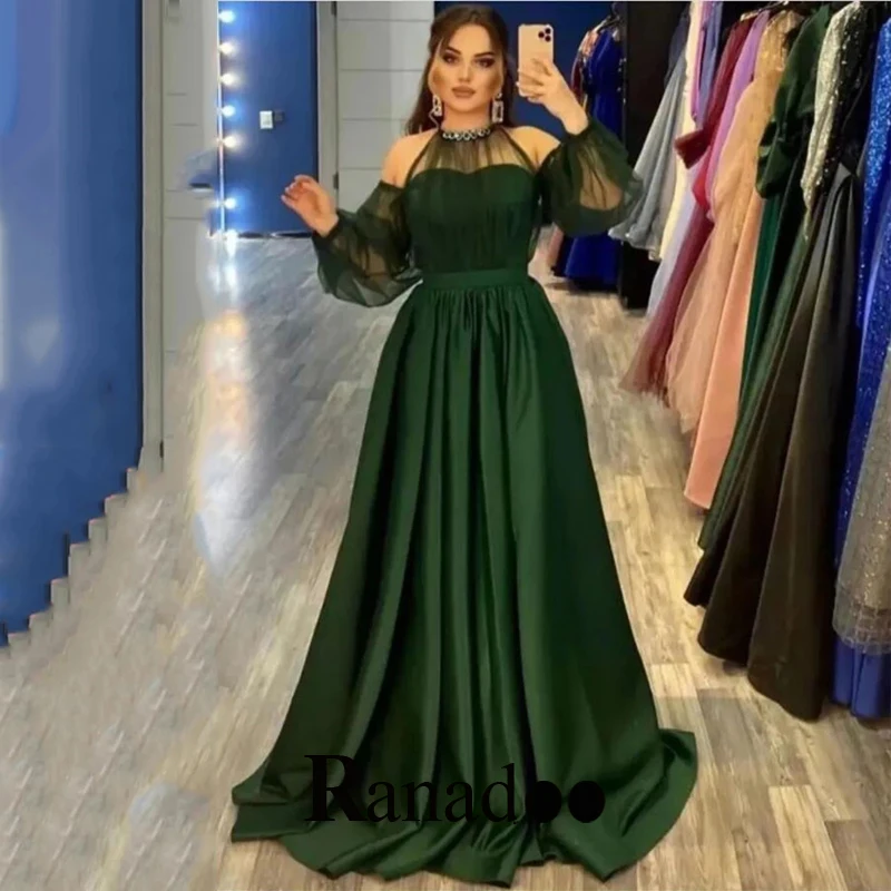 Dark Green Satin Puff Sleeves High Neck Evening Dresses A Line Sweetheart Party Dresses Abendkleider Customised
Dark Green Satin Puff Sleeves High Neck Evening Dresses A Line Sweetheart Party Dresses Abendkleider Customised