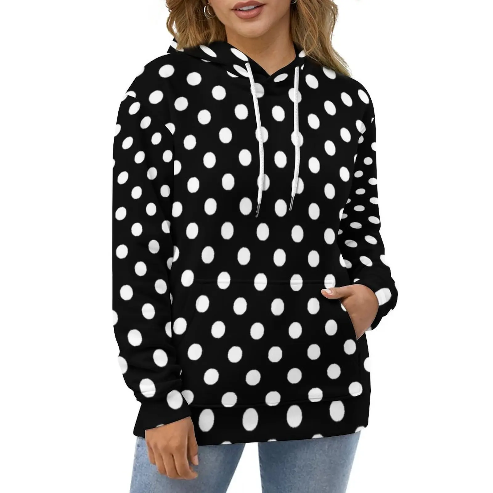 Black White Polka Dot Hoodies Long-Sleeve Spots Print Y2k Casual Hoodie Winter Hip Hop Oversized Custom Loose Hooded Sweatshirts
Black White Polka Dot Hoodies Long-Sleeve Spots Print Y2k Casual Hoodie Winter Hip Hop Oversized Custom Loose Hooded Sweatshirts