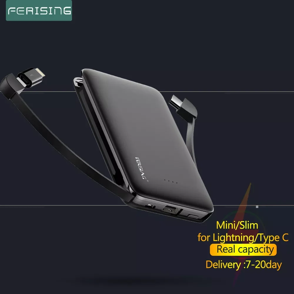 NEW FERISING 5000mAh Power Bank USB Type C Mini Portable Charger PowerBank External Battery Charging for Mobile Phone Pover bank
NEW FERISING 5000mAh Power Bank USB Type C Mini Portable Charger PowerBank External Battery Charging for Mobile Phone Pover bank