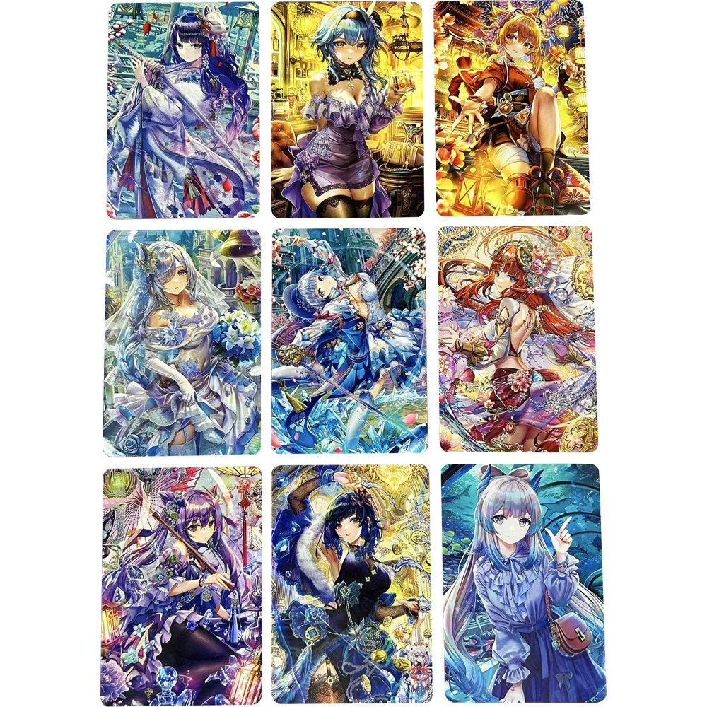 9Pcs/set Genshin Impact Kamisato Ayaka Raiden Shogun Anime Collection Card Refractive Colorful Flash Card Boy Gifts 59*86mm
9Pcs/set Genshin Impact Kamisato Ayaka Raiden Shogun Anime Collection Card Refractive Colorful Flash Card Boy Gifts 59*86mm