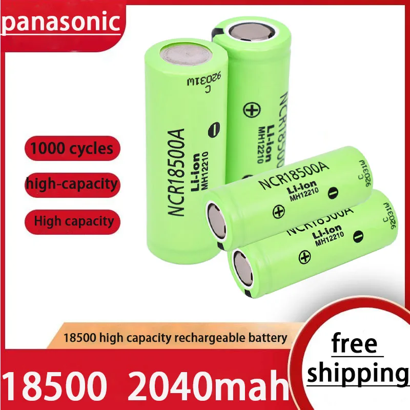 100% Original 3.7V 18500 2040mah Lithium ion Battery For Panasonic NCR18500A 3.6V Battery for Toy Torch Flashlight ect
100% Original 3.7V 18500 2040mah Lithium ion Battery For Panasonic NCR18500A 3.6V Battery for Toy Torch Flashlight ect