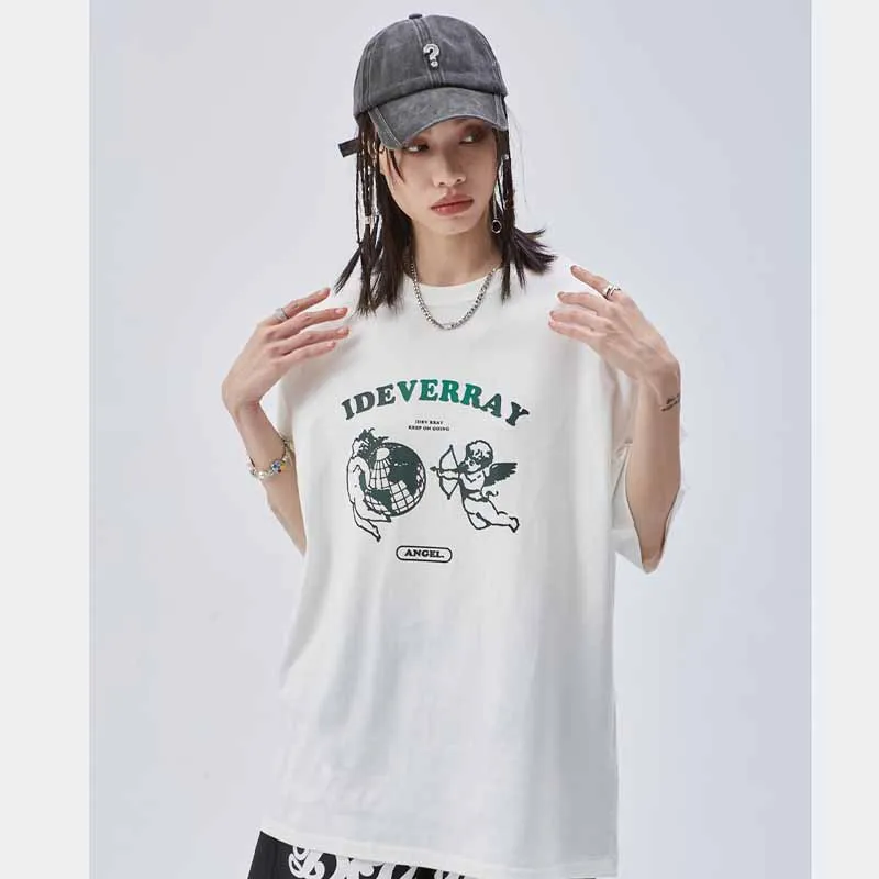 2022 Spring And Summer New Fluorescent Discoloration Angel Print Couples Wear Short Sleeved tops Tshirts For Men And Women
2022 Spring And Summer New Fluorescent Discoloration Angel Print Couples Wear Short Sleeved tops Tshirts For Men And Women