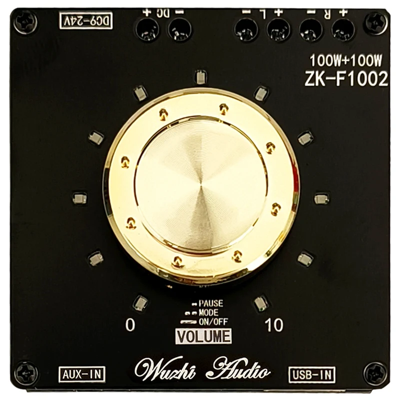 ZK-F1002 Volume Indicator TPA3116D2 2.0 Channel 1 00Wx2 Stereo BT Audio Amplifier Board Module
ZK-F1002 Volume Indicator TPA3116D2 2.0 Channel 1 00Wx2 Stereo BT Audio Amplifier Board Module