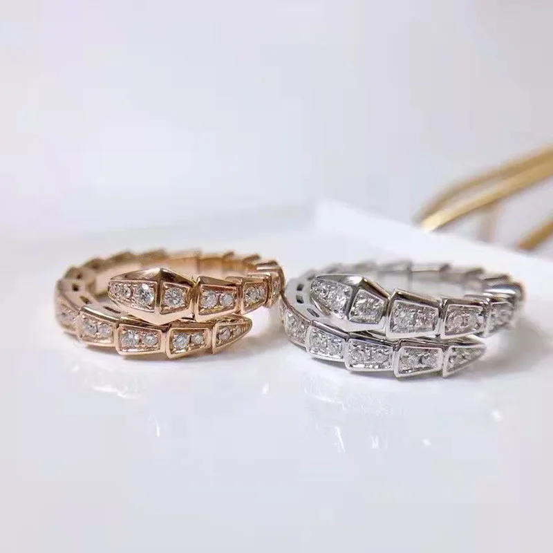 

Оригинальный дизайн, популярное тонкое кольцо из титановой стали, женское роскошное ювелирное изделие в виде змеи, подарок на день рождения