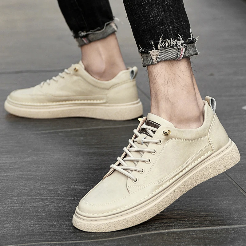 Men Beige Casual Shoes Lace Up Oxfords Spring Fashion Men Shoes Genuine Leather Outdoor Perforated Shoes Classic Designer Shoes
Men Beige Casual Shoes Lace Up Oxfords Spring Fashion Men Shoes Genuine Leather Outdoor Perforated Shoes Classic Designer Shoes