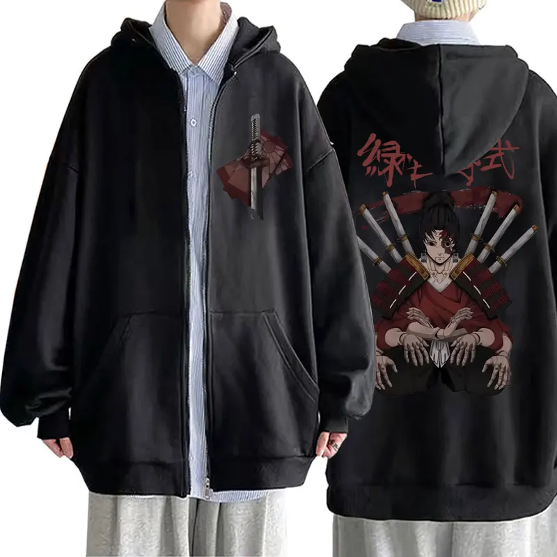 Japanese Anime Demon Slayer Tsugikuni Yoriichi Print Zipper Hoodie Kimetsu No Yaiba Manga Zip Up Jacket Male Fashion Streetwear
Japanese Anime Demon Slayer Tsugikuni Yoriichi Print Zipper Hoodie Kimetsu No Yaiba Manga Zip Up Jacket Male Fashion Streetwear